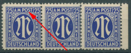 Bizone 1945 Am. Druck Mit Plattenfehler 9x F 28 A, Papier X Postfrisch (R7580) - Nuevos