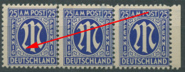 Bizone 1945 Am. Druck Mit Plattenfehler 9x F 18, Papier X Postfrisch (R7573) - Other & Unclassified