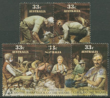 Australien 1986 Folklore Schafscherer Click Go The Shears 979/83 Gestempelt - Used Stamps