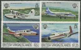 Britische Jungferninseln 1983 Luftfahrt Flugzeuge 456/59 Postfrisch - Iles Vièrges Britanniques