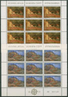 Jugoslawien 1977 Europa CEPT Gemälde Landschaft Klbg.1684/85 K Postfr. (C93593) - Blocks & Sheetlets