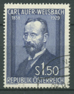 Österreich 1954 Chemiker Carl Freiherr Auer Ritter V. Welsbach 1006 Gestempelt - Gebruikt