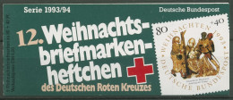 Bund Rotes Kreuz 1993 Weihnachten Markenheftchen 1707 MH W15 Postfrisch (C99931) - Otros & Sin Clasificación
