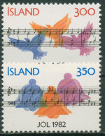 Island 1982 Weihnachten Tauben Glocken Noten 590/91 Postfrisch - Nuovi