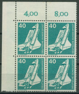 Bund Bogenmarken 1975 Industrie & Technik 850 4er-Block Ecke 1 Postfrisch - Ongebruikt