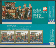 Bund Caritas 1988 Weihnachten Markenheftchen (1396) MH W 6 Postfrisch (C99994) - Sonstige & Ohne Zuordnung