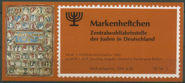 Berlin ZWST Juden 1985 Miniaturen Markenheftchen (745) MH 1 Postfrisch (C60252) - Cuadernillos