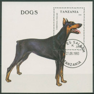 Tansania 1993 Hunde Dobermann-Pinscher Block 227 Gestempelt (C40269) - Tanzanie (1964-...)