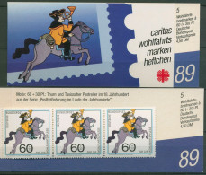 Bund Caritas 1989 Postreiter Markenheftchen (1437) MH 3 Postfrisch (C99970) - Sonstige & Ohne Zuordnung