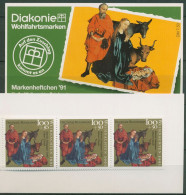 Bund Diakonie 1991 Weihnachten Markenheftchen (1581) MH W 10 Postfrisch (C60092) - Sonstige & Ohne Zuordnung