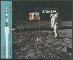 Samoa 1989 Raumfahrt 20 Jahre Mondlandung Block 46 Postfrisch (C40112) - Samoa (Staat)