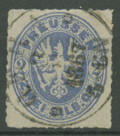 Preußen 1861 Wappenadler 17 A Gestempelt Thurn U. Taxis-K1 GERA - Usados