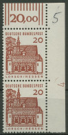 Bund 1964/65 Bauwerke Klein, Mit Druckerzeichen 456 Ecke 2 DZ 4 Postfrisch - Nuovi