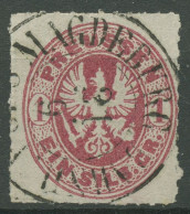 Preußen 1861 Wappenadler 16 A Gestempelt K2 MAGDEBURG BAHNH. - Usati