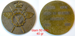 Médaille De Table_Militaria_cercle Royal Mars Et Mercure_Charleroi_1933-1983_50 Ans_21-02 - Belgio