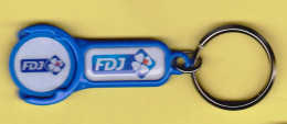Jeton De Caddie Et Porte Jeton " FDJ " _Je012 - Trolley Token/Shopping Trolley Chip