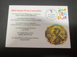 4-5-2024 (4 Z 7) 2023 Nobel Prizes Laureates (1 Cover) 7 Laureates Prizes - Nobel Prize Laureates