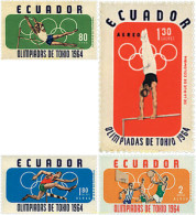 259639 HINGED ECUADOR 1964 18 JUEGOS OLIMPICOS VERANO TOKIO 1964 - Equateur