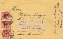 1949 BOIZENBURG ELBE - ZÜHLSDORF , SOBRE CIRCULADO , TASA , TAX , ZONA ZOVIÉTICA - Storia Postale