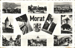 11755964 Morat Murten Chateau Les Remparts Port Hauptgasse Mit Berntor Brunnen M - Other & Unclassified