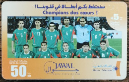 Carte De Recharge - Jawal Champions Des Coeurs 50+5Dh Maroc - Télécarte ~47 - Morocco