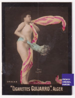 Dracka -Cigarettes Guijarro 1910 Photo Femme Sexy Lady Pin-up Woman Nue Nude Nu Seins Nus Vintage Alger Artiste A62-12 - Other Brands