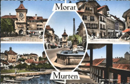 11755784 Morat Murten Stadttor Dorfpartie Brunnen Bootsliegeplatz Remparts Murte - Sonstige & Ohne Zuordnung