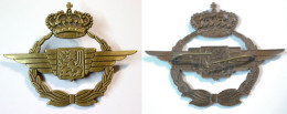 Militaria-BE-Air-insigne_01_force Aérienne Belge_doré_21-02_D - Armée De L'air