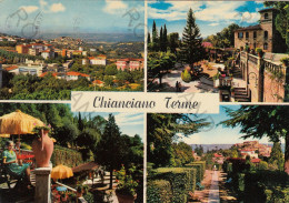 CARTOLINA  C10 CHIANCIANO TERME,SIENA,TOSCANA-PANORAMA-PARCO-PANORAMA DAL PARCO S.ELENA-BELLA ITALIA,VIAGGIATA 1971 - Siena