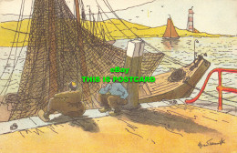 R600747 Unknown Place. Ship. People. Illustration. Boots Cash Chemists Picturesq - Welt