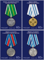 RUSSIA - 2023 - SET OF 4 STAMPS MNH ** - State Awards Of The RF. Medals - Ungebraucht