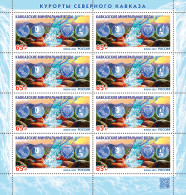 RUSSIA - 2023 -  SHEET MNH ** - Caucasian Mineral Waters - Unused Stamps