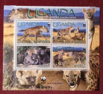 Uganda 2008 Hyänen WWF Block 4v** Mi 2663/66** - Oeganda (1962-...)