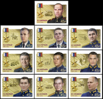 RUSSIA - 2022 - SET OF 10 STAMPS MNH ** - Heroes Of The Russian Federation - Unused Stamps