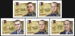 RUSSIA 2023 - SET OF 5 STAMPS MNH ** - Heroes Of The Russian Federation. Part I - Unused Stamps