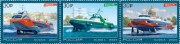 RUSSIA - 2023 - BLOCK OF 3 ST MNH ** - Hydrofoil Vessels Of The New Generation - Neufs