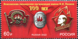 RUSSIA - 2022 -  STAMP MNH ** - All-Union Pioneer Organization Named After Lenin - Neufs