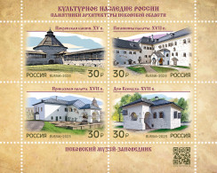 RUSSIA - 2023 - S/SHEET MNH ** - Architectural Monuments Of The Pskov Region - Neufs