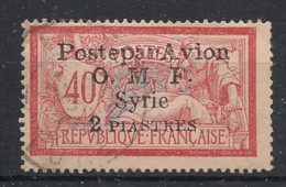 SYRIE - 1922 - PA N°YT. 10 - Type Merson 2pi Sur 40c Rouge - Oblitéré / Used - Oblitérés