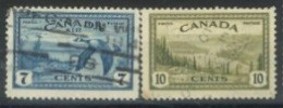 CANADA - 1946, RECONVERSION TO PEACE STAMPS SET OF 2, USED. - Usados