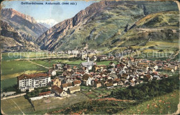 11754430 Andermatt Totalansicht Mit Gotthardstrasse Andermatt - Autres & Non Classés