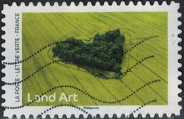 France 2024 Oblitéré Used Land Art Vue Aérienne D'un Bosquet En Forme De Coeur Y&T FR 2381 - Used Stamps