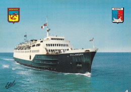 Bateau--1970-- L'arrivée Du VILLANDRY ---liaison Newhaven-Dieppe - Dampfer