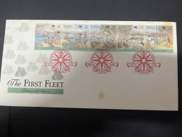 4-5-2024 (4 Z 9)  Australia FDC (2 Covers) The First Fleet (as Seen On Scans) - Sobre Primer Día (FDC)