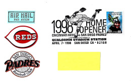 USA - 1998 SAN DIEGO Partita Baseball CINCINNATI REDS Vs SAN DIEGO PADRES Su Busta Viaggiata Per L'Italia - 7392 - Honkbal
