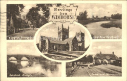 11752080 Wimborne Minster Lanford Village River Bridge Horses Minster Wimborne M - Other & Unclassified