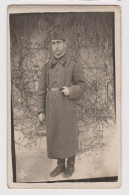 Ww2-1941 Bulgaria Bulgarian Military Soldier With Winter Uniform, Portrait, Vintage Orig Photo 8.7x14cm. (1140) - Guerra, Militari