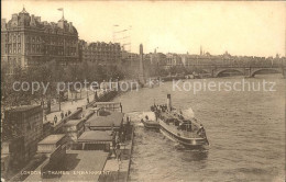 11751904 London Thames Embankment And Cleopatra's Needle Steamer Bridge - Autres & Non Classés