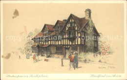 11751826 Stratford-on-Avon Shakespeare's Birthplace Kuenstlerkarte Stratford-on- - Autres & Non Classés