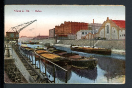 AK Neuss Um 1920 Neusser Hafen Mit Ladekran, Coloriert (PK0258 - Andere & Zonder Classificatie